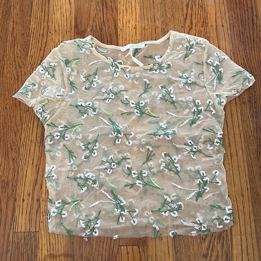 Urban Outfitters mesh floral top